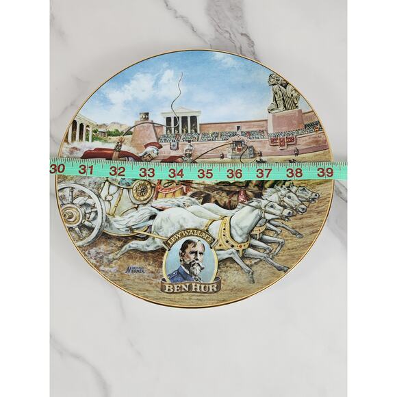 Ben Hur American Classics Gerald Mermer Year 1983 Porcelain 9 1/4" Decor Plate - Picture 11 of 11